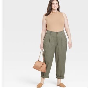 Nwt A new day high rise pleat front tapered chino pants